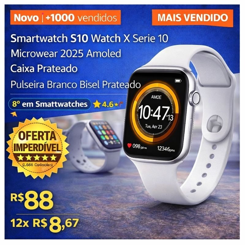 a smart watch with a smart watch on display