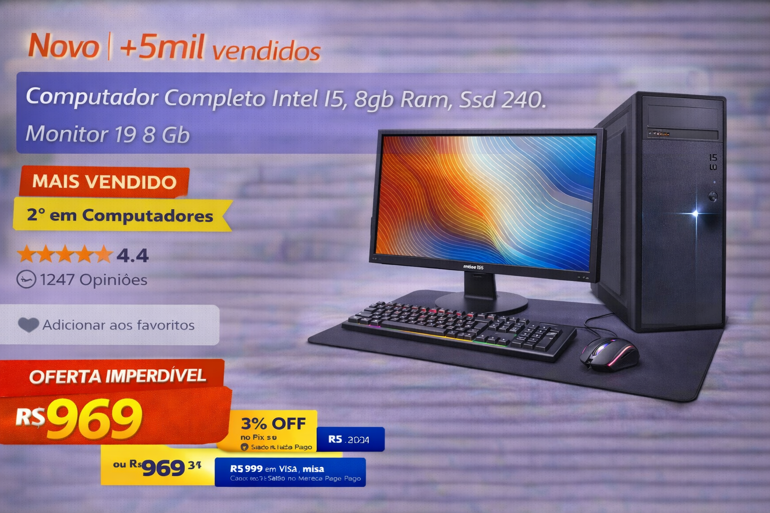 a computer monitor with a computer monitor and keyboard