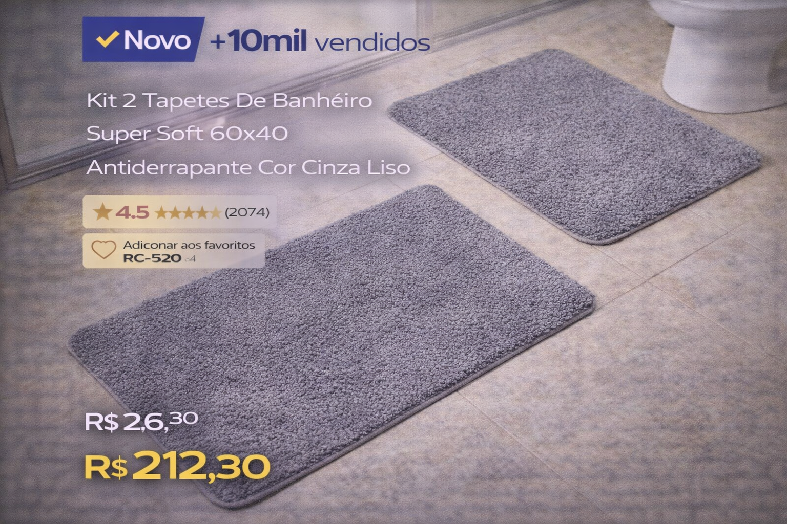 kit de tapetes para banheiro cinza QuK6uZFWbHqwrTDO